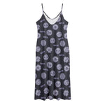 Maya Symbol Pattern Print Jersey Midi Cami Dress