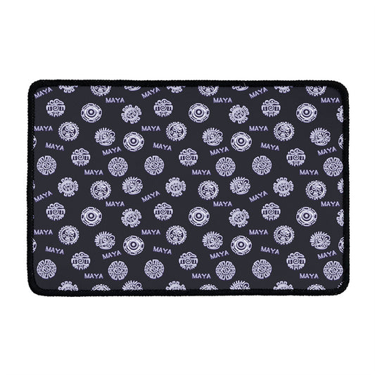Maya Symbol Pattern Print Kitchen Mat