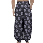 Maya Symbol Pattern Print Lantern Pants