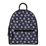 Maya Symbol Pattern Print Leather Backpack