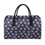 Maya Symbol Pattern Print Leather Duffle Bag
