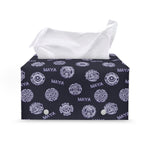 Maya Symbol Pattern Print Leather Tissue Box Cover
