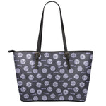 Maya Symbol Pattern Print Leather Tote Bag