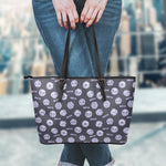 Maya Symbol Pattern Print Leather Tote Bag