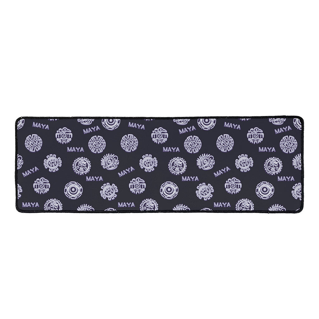 Maya Symbol Pattern Print Long Kitchen Mat
