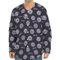 Maya Symbol Pattern Print Long Sleeve Baseball Jersey