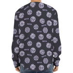 Maya Symbol Pattern Print Long Sleeve Baseball Jersey
