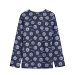 Maya Symbol Pattern Print Long Sleeve Short Coat