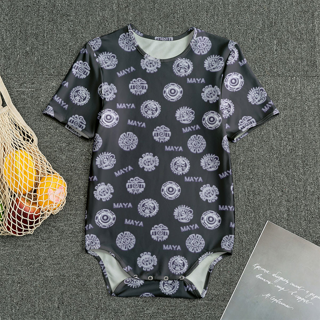 Maya Symbol Pattern Print Men's Bodysuit