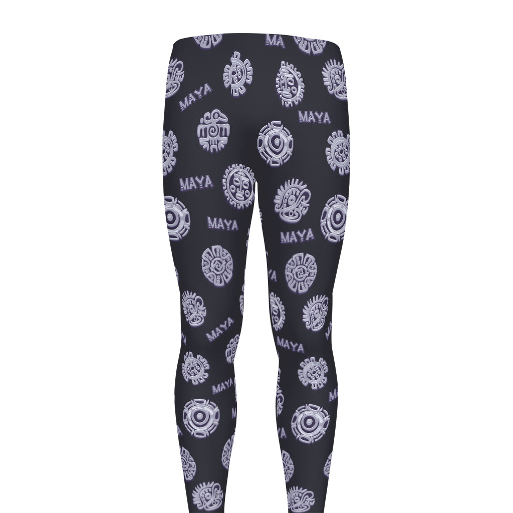 Maya Symbol Pattern Print Men's leggings