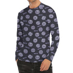 Maya Symbol Pattern Print Men's Long Sleeve Rash Guard