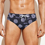 Maya Symbol Pattern Print Men's Swim Briefs