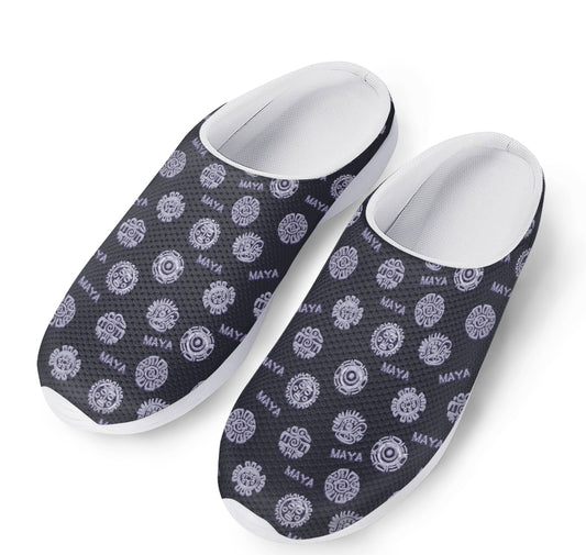 Maya Symbol Pattern Print Mesh Casual Shoes