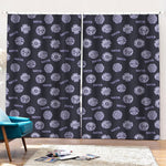 Maya Symbol Pattern Print Pencil Pleat Curtains