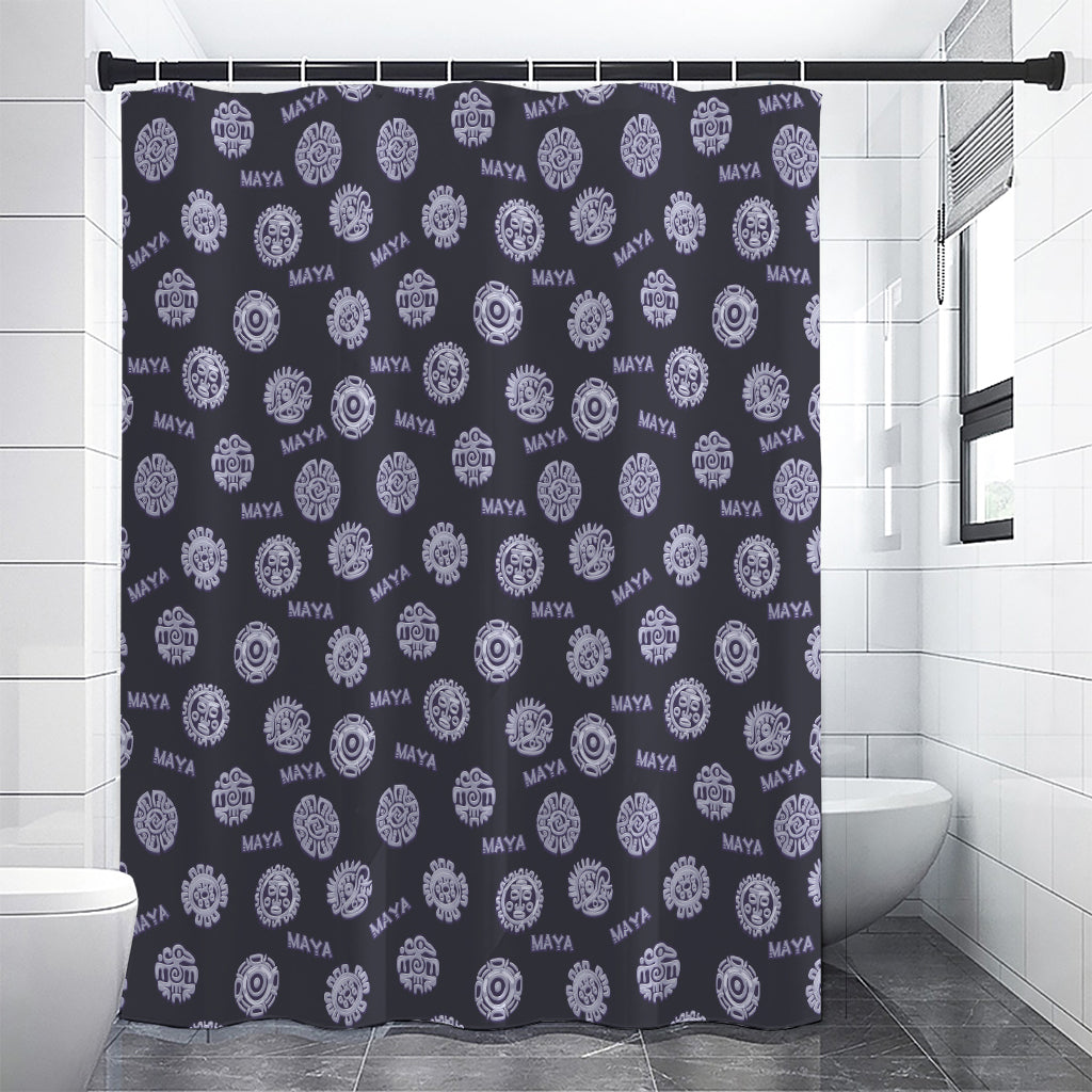 Maya Symbol Pattern Print Premium Shower Curtain