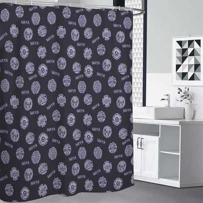 Maya Symbol Pattern Print Premium Shower Curtain