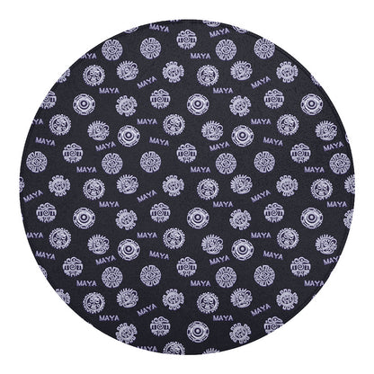 Maya Symbol Pattern Print Round Blanket