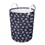 Maya Symbol Pattern Print Round Laundry Basket