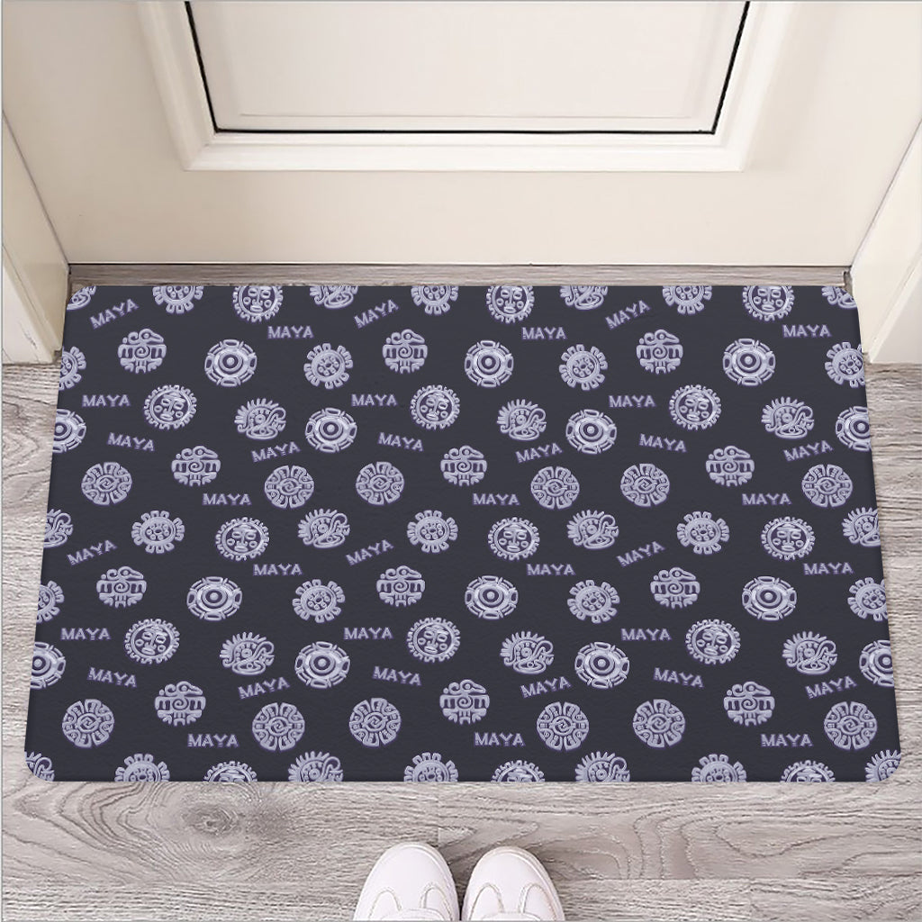 Maya Symbol Pattern Print Rubber Doormat