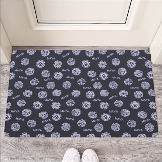 Maya Symbol Pattern Print Rubber Doormat