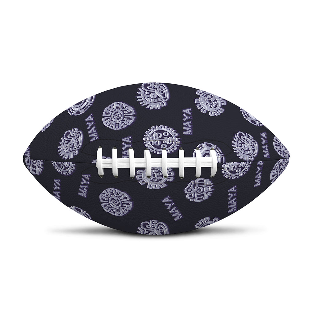 Maya Symbol Pattern Print Rugby Ball