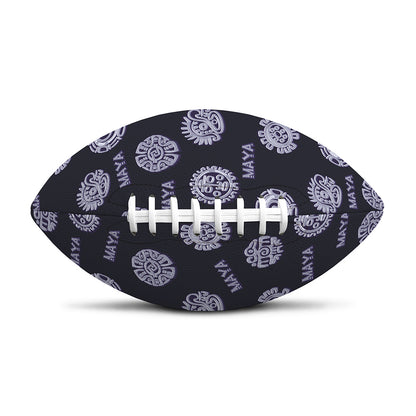 Maya Symbol Pattern Print Rugby Ball