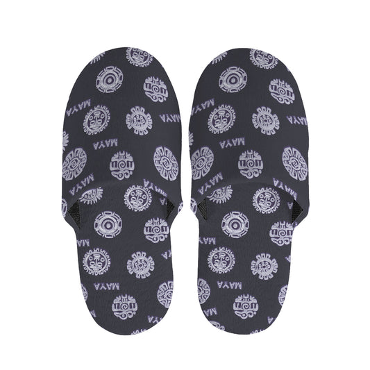 Maya Symbol Pattern Print Slippers