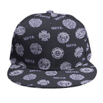 Maya Symbol Pattern Print Snapback Cap