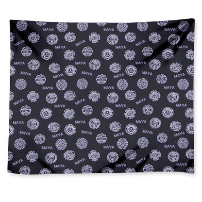 Maya Symbol Pattern Print Tapestry