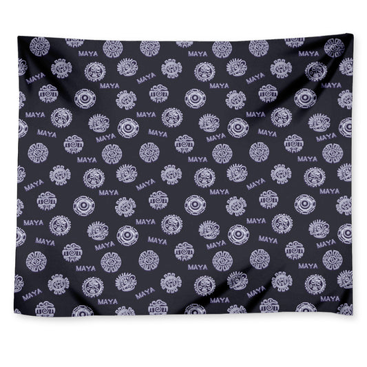 Maya Symbol Pattern Print Tapestry