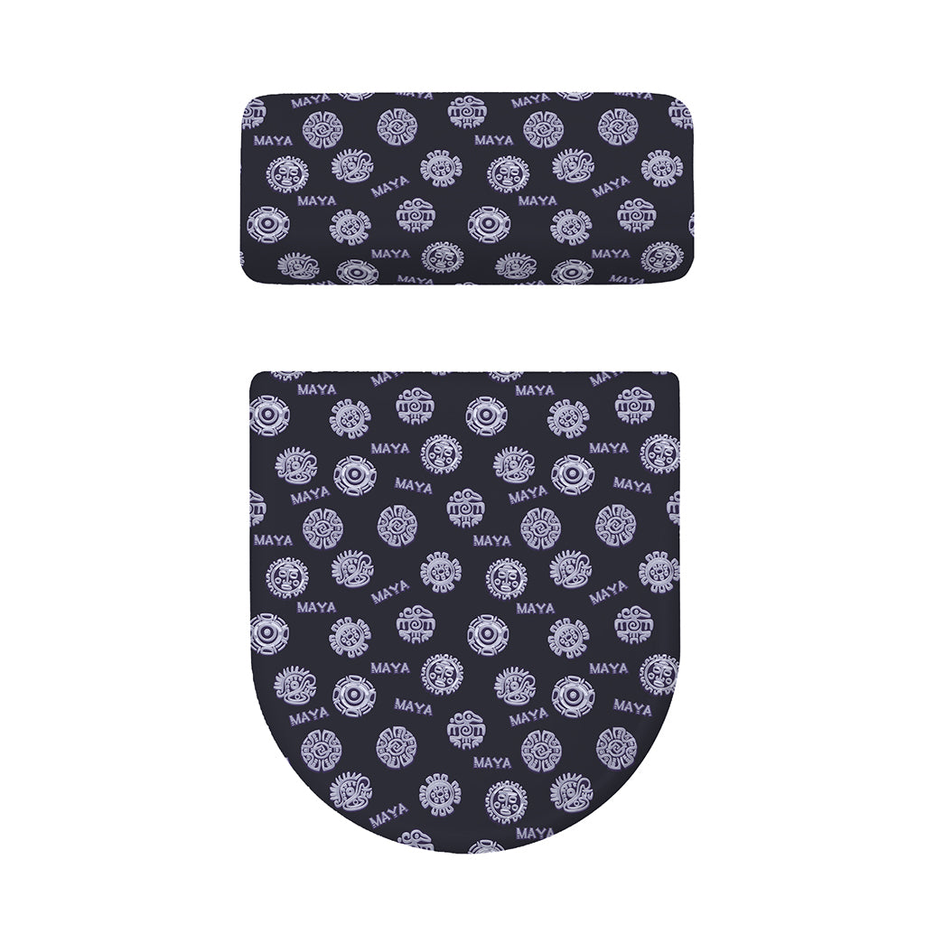Maya Symbol Pattern Print Toilet Lid And Tank Cover Set