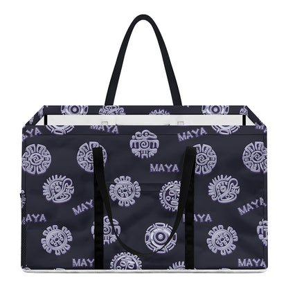 Maya Symbol Pattern Print Utility Tote Bag