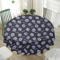 Maya Symbol Pattern Print Waterproof Round Tablecloth