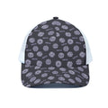 Maya Symbol Pattern Print White Mesh Trucker Hat