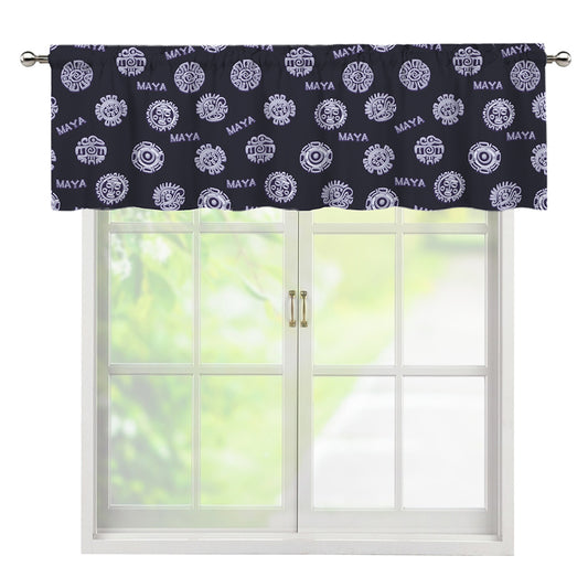 Maya Symbol Pattern Print Window Valance