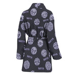 Maya Symbol Pattern Print Women's Bathrobe