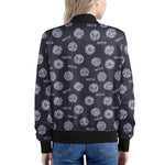 Maya Symbol Pattern Print Women's Bomber Jacket