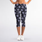 Maya Symbol Pattern Print Women's Capri Leggings