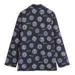 Maya Symbol Pattern Print Women's Cotton Blazer