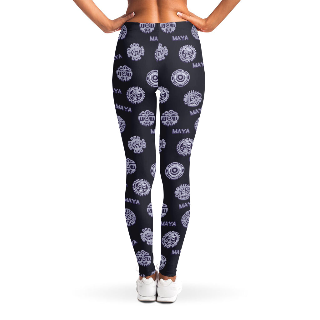 Maya Symbol Pattern Print Women's Leggings
