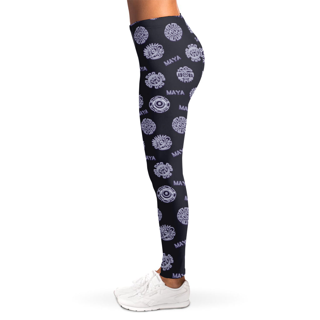 Maya Symbol Pattern Print Women's Leggings