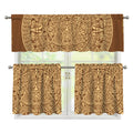 Mayan Calendar Print 3 Piece Kitchen Curtains