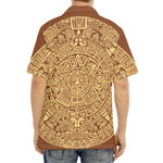 Mayan Calendar Print Aloha Shirt