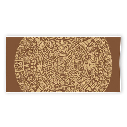 Mayan Calendar Print Beach Towel