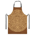 Mayan Calendar Print Bib Apron With Pocket