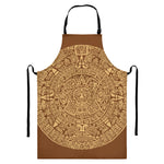 Mayan Calendar Print Bib Apron With Pocket