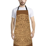 Mayan Calendar Print Bib Apron With Pocket