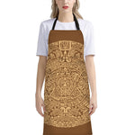 Mayan Calendar Print Bib Apron With Pocket