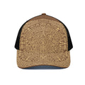 Mayan Calendar Print Black Mesh Trucker Hat