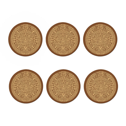 Mayan Calendar Print Coaster Set